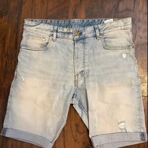 Denim&Co Faded Blue Jean Shorts for Men